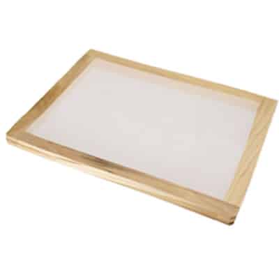 Stretched wooden screen printing frame