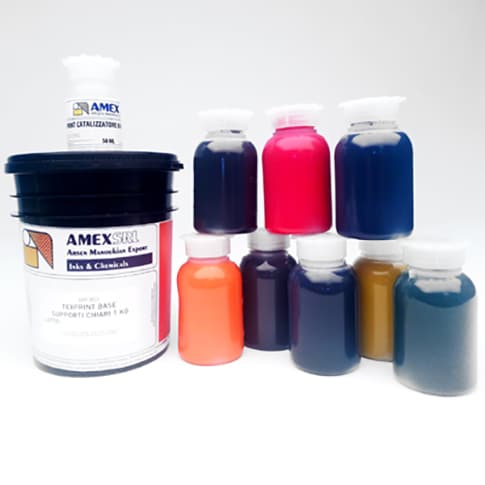 8 colors collection for clear supports for screenprinting